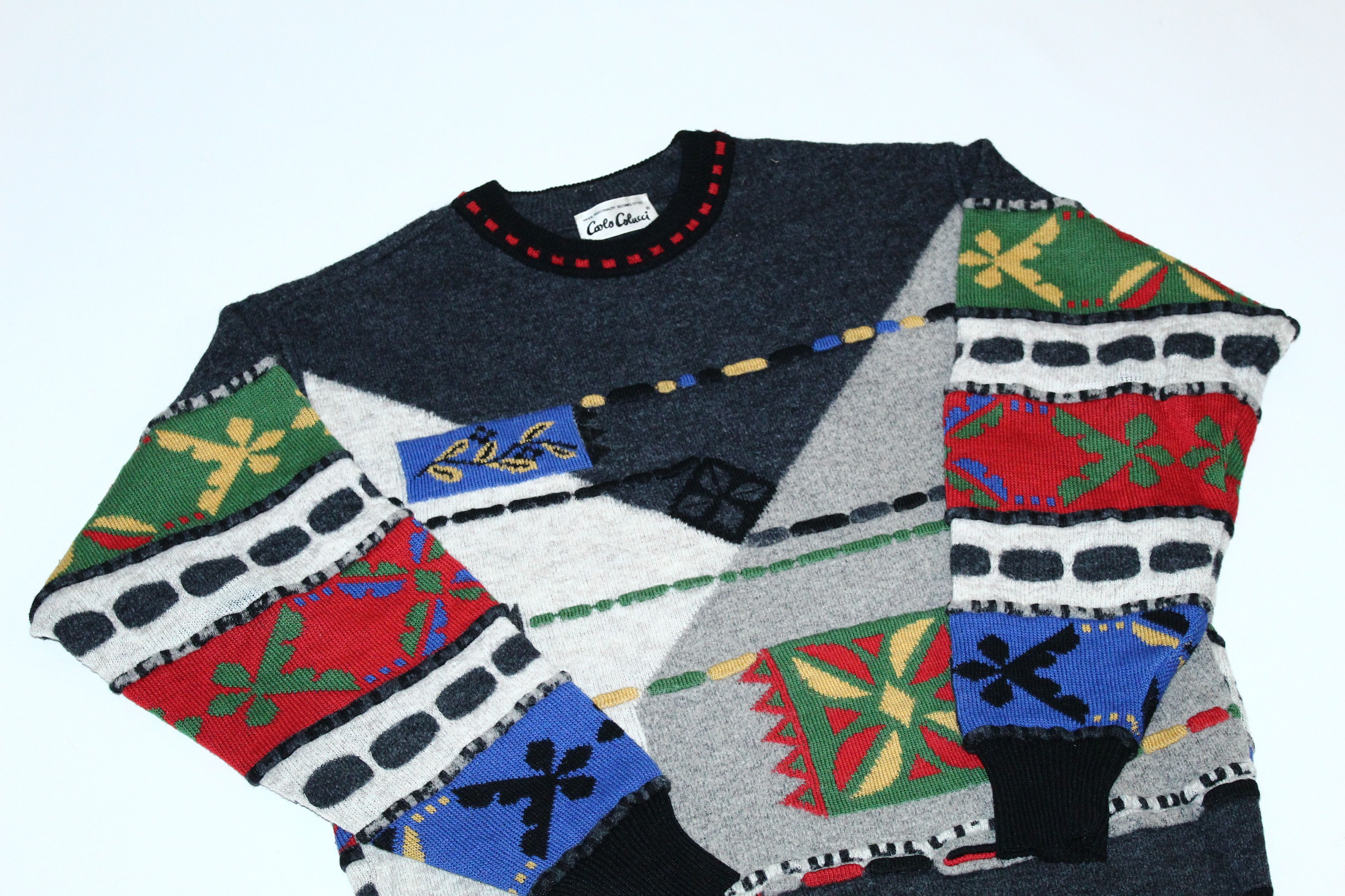 Carlo Colucci 🔥 VTG Carlo Colucci Wool Mix Knit Cosby Sweater Size US M / EU 48-50 / 2 - 3 Thumbnail