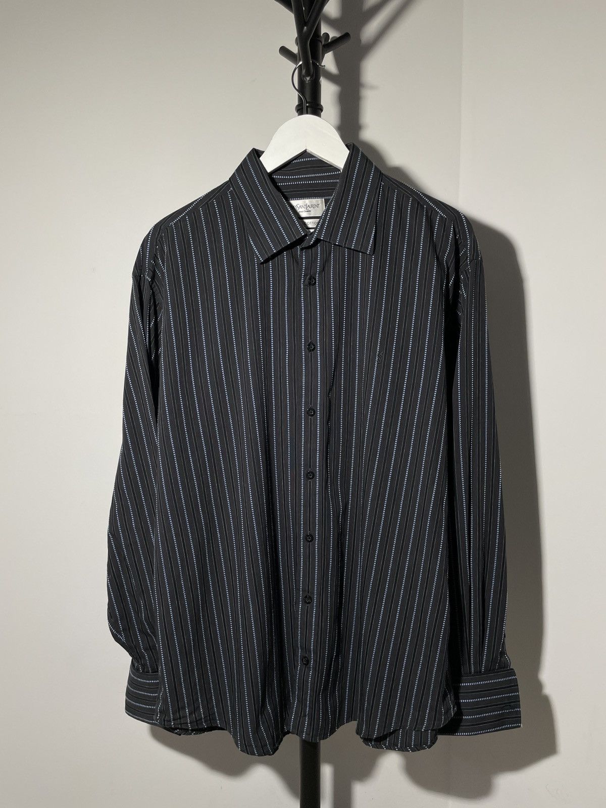 Vintage Vintage YSL Yves Saint Laurent Button Up Long Sleeve Shirt Size US XL / EU 56 / 4 - 1 Thumbnail