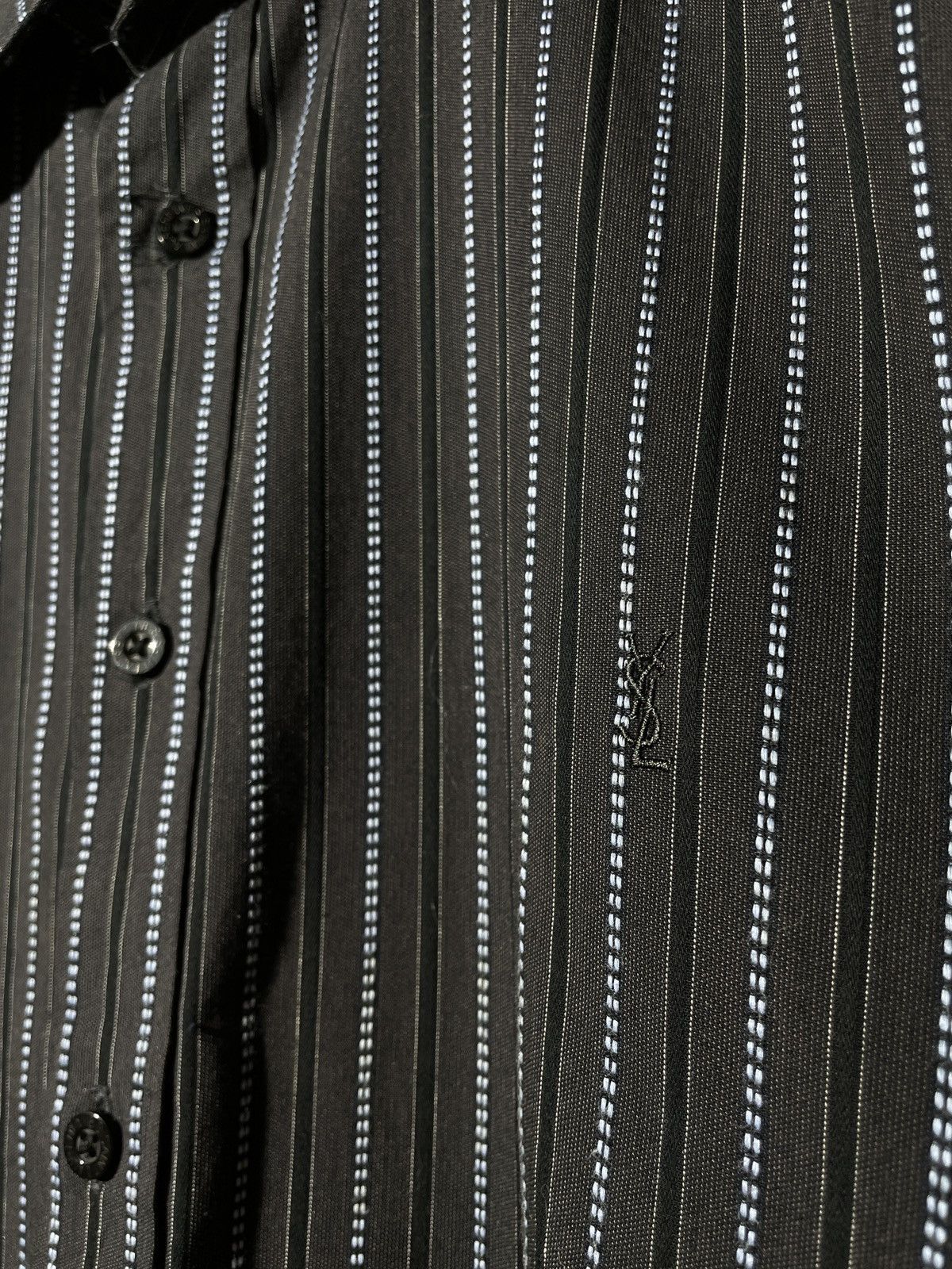 Vintage Vintage YSL Yves Saint Laurent Button Up Long Sleeve Shirt Size US XL / EU 56 / 4 - 3 Thumbnail