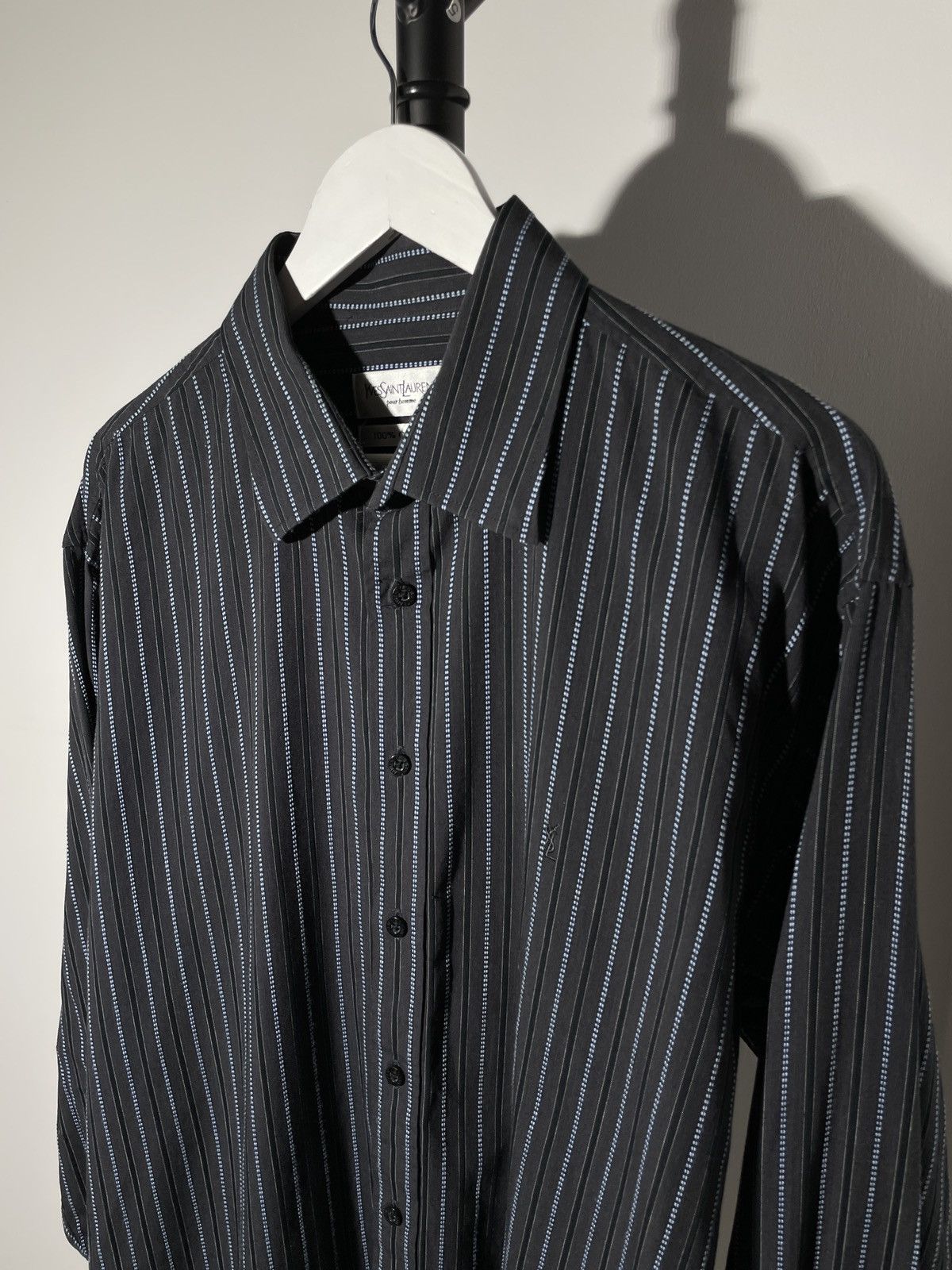 Vintage Vintage YSL Yves Saint Laurent Button Up Long Sleeve Shirt Size US XL / EU 56 / 4 - 2 Thumbnail