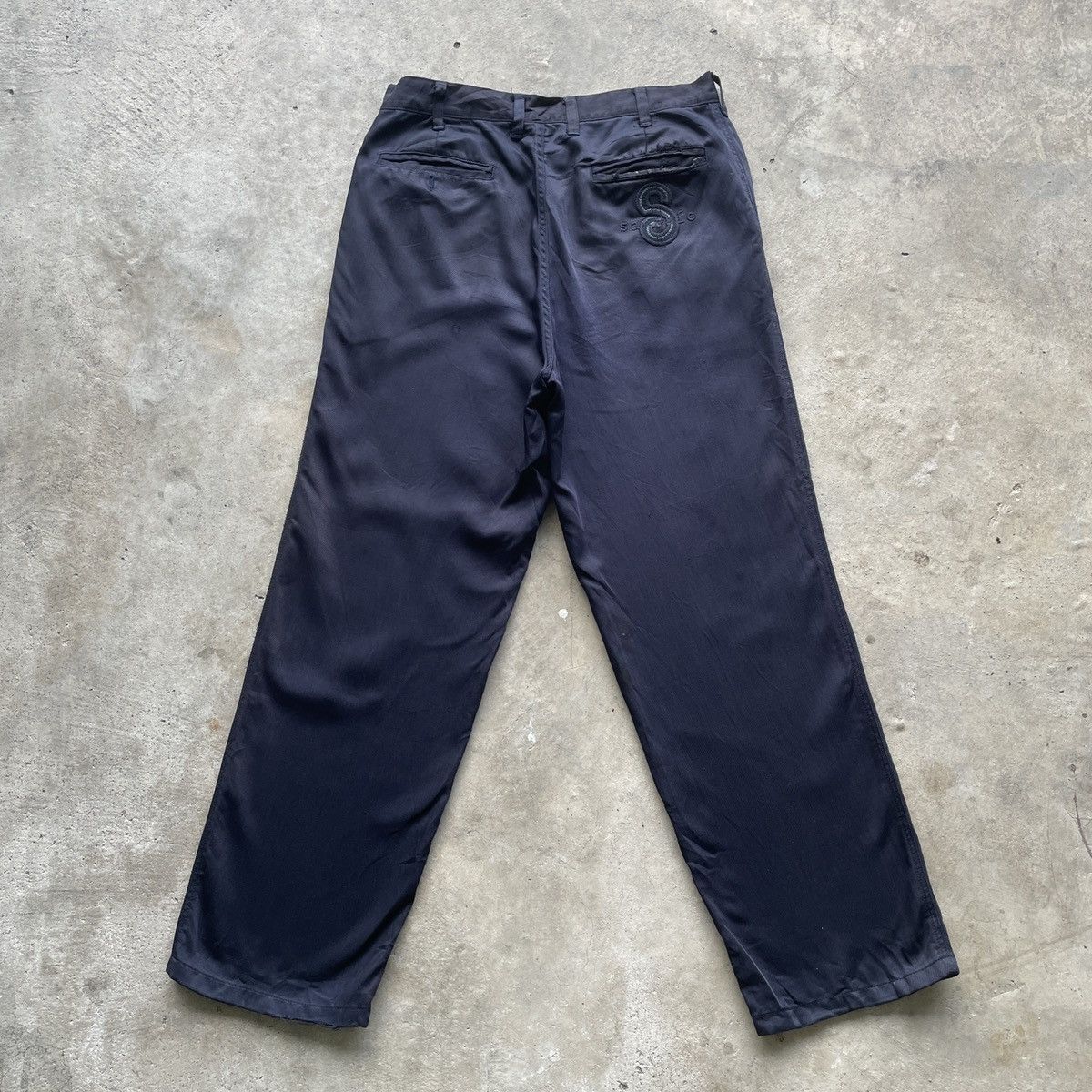 Vintage Vintage Santafe Faded Dark Blue Trousers Casual Pants W31 Size US 31 - 1 Thumbnail