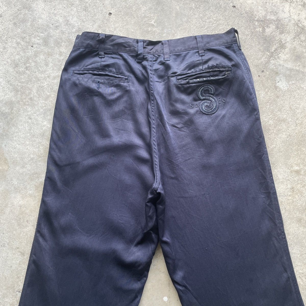 Vintage Vintage Santafe Faded Dark Blue Trousers Casual Pants W31 Size US 31 - 12 Thumbnail