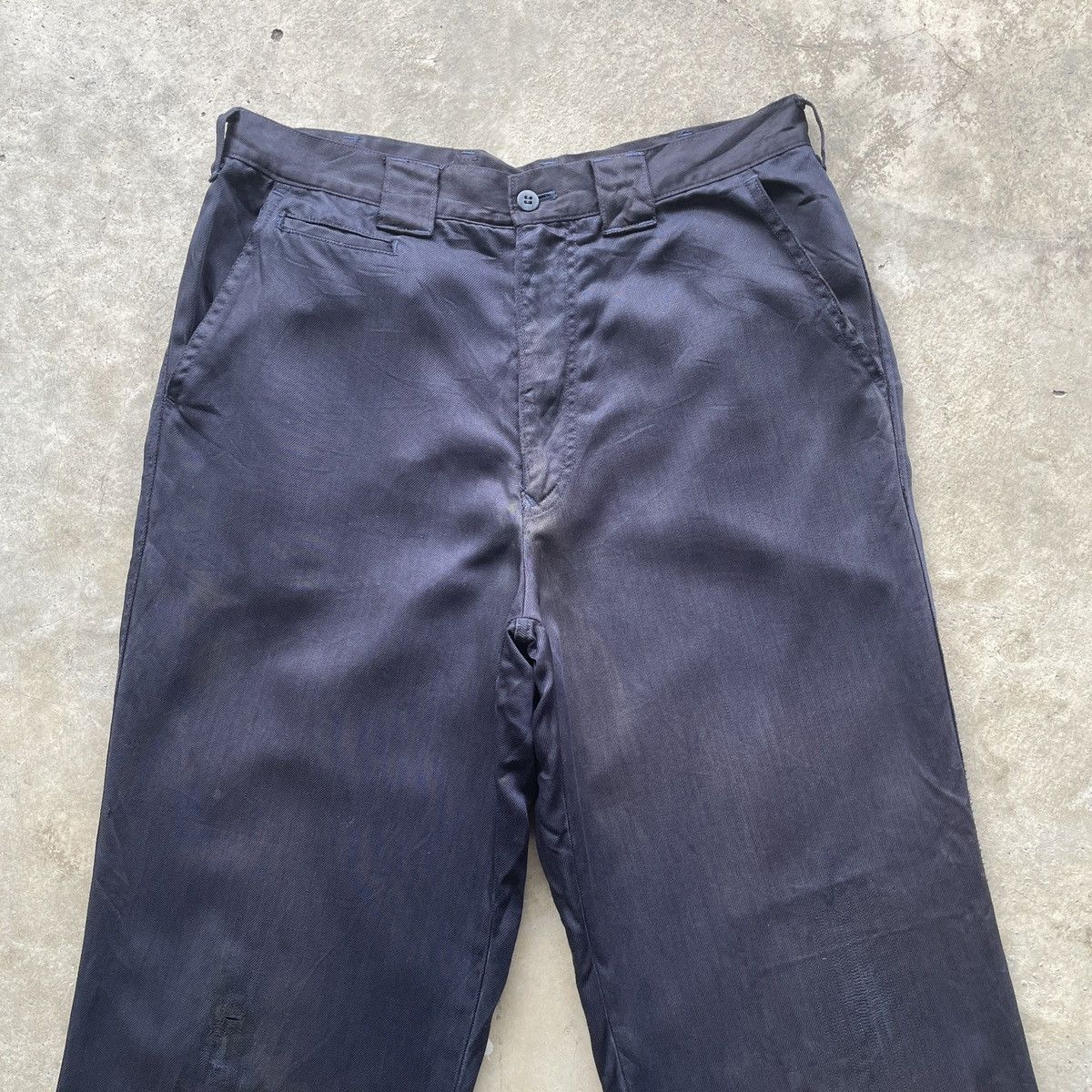 Vintage Vintage Santafe Faded Dark Blue Trousers Casual Pants W31 Size US 31 - 3 Thumbnail