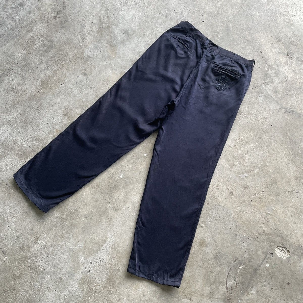 Vintage Vintage Santafe Faded Dark Blue Trousers Casual Pants W31 Size US 31 - 14 Thumbnail