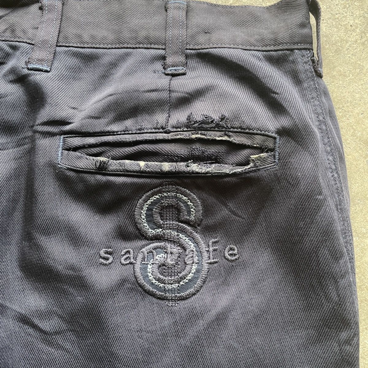 Vintage Vintage Santafe Faded Dark Blue Trousers Casual Pants W31 Size US 31 - 11 Thumbnail