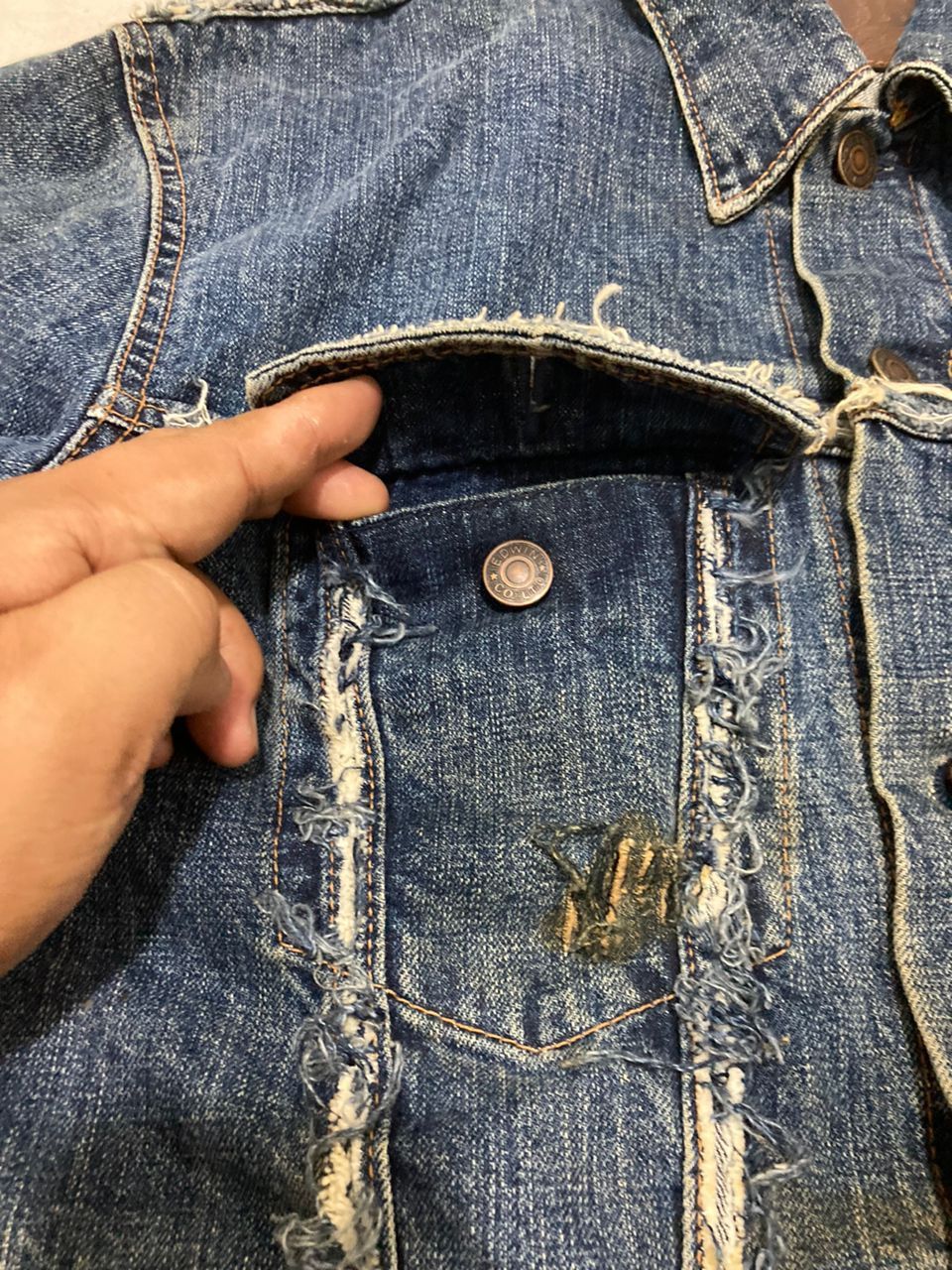 Edwin × Japanese Brand × Vintage Jacket denim limit edition Edwin Vintage Rare Size US XXS / EU 40 - 3 Thumbnail