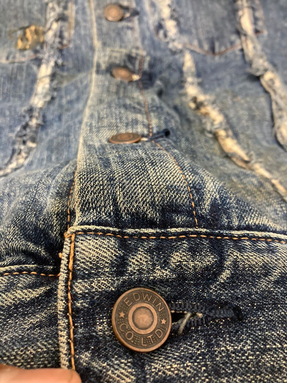 Edwin × Japanese Brand × Vintage Jacket denim limit edition Edwin Vintage Rare Size US XXS / EU 40 - 8 Thumbnail