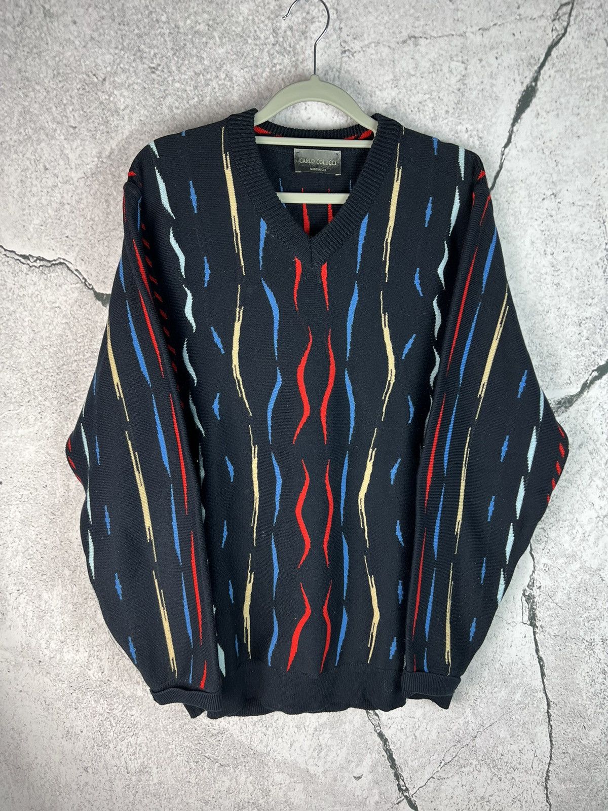 Carlo Colucci Carlo Colluci multicolor modern fit boxy sweater Size US M / EU 48-50 / 2 - 1 Thumbnail