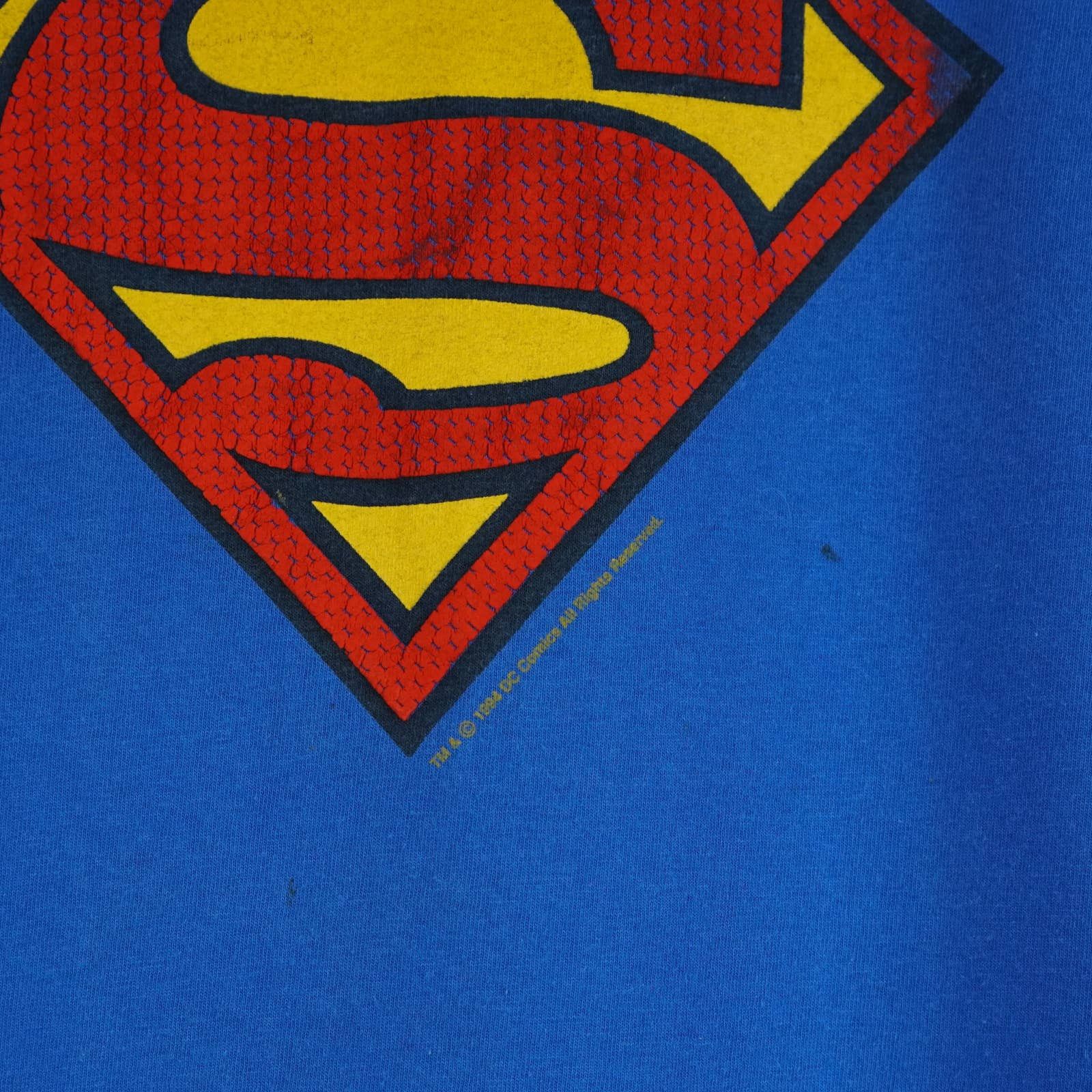 DC Comics × Vintage 1990s Superman t shirt Movie tee Size US XL / EU 56 / 4 - 3 Thumbnail