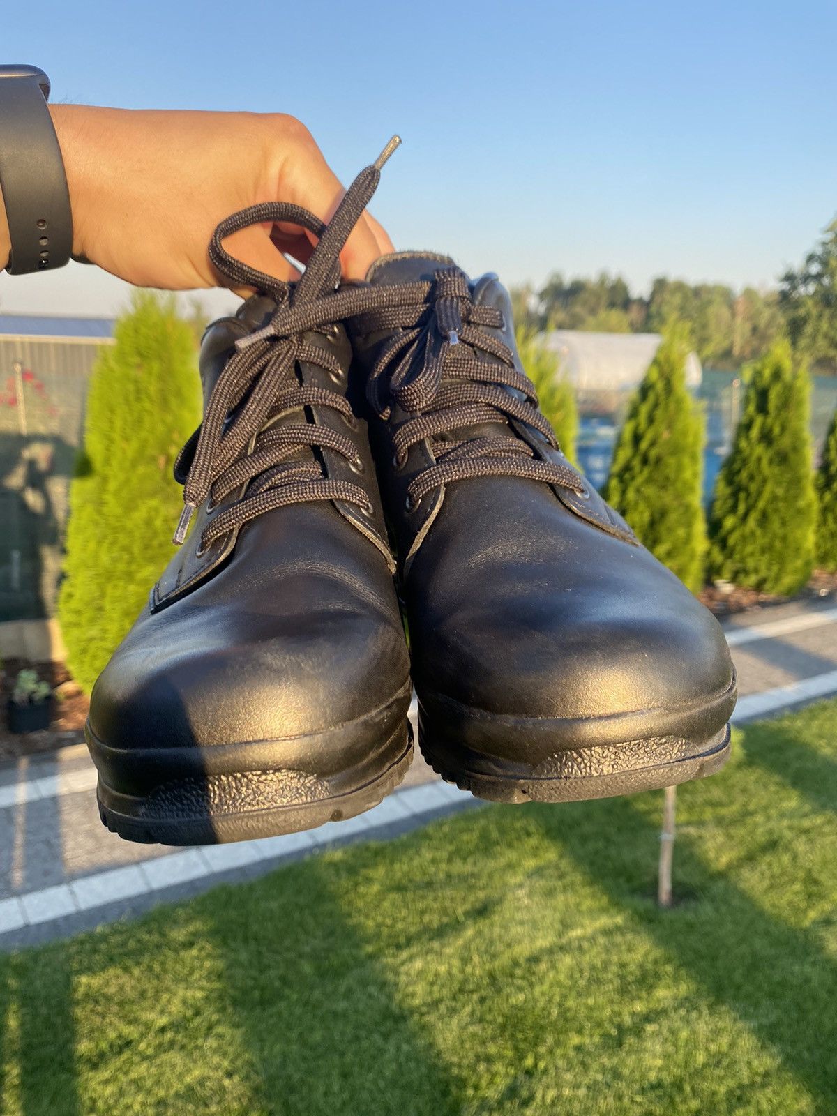 Vintage Vintage black leather meindl hiking goretex boots Size US 8 / IT 38 - 4 Thumbnail