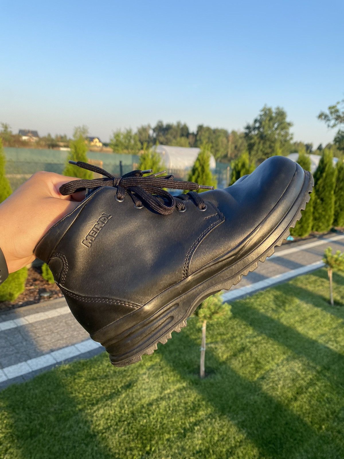 Vintage Vintage black leather meindl hiking goretex boots Size US 8 / IT 38 - 2 Thumbnail