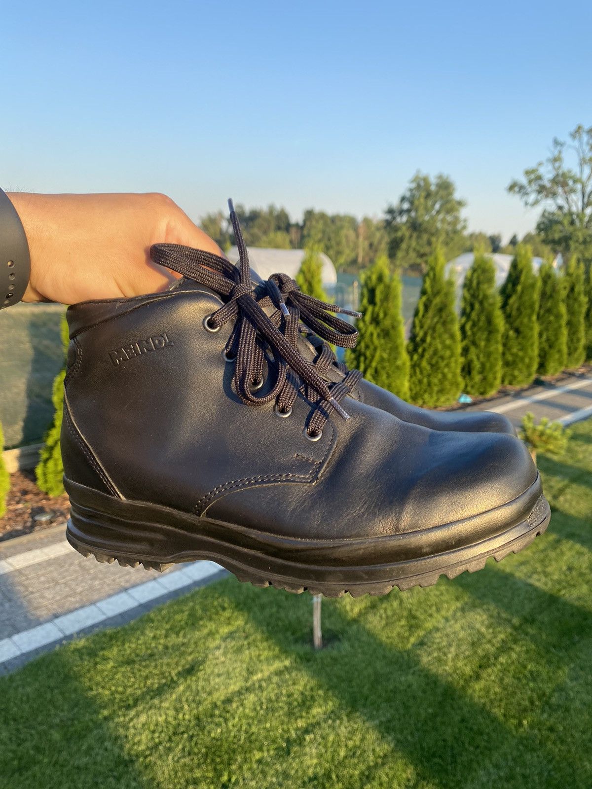 Vintage Vintage black leather meindl hiking goretex boots Size US 8 / IT 38 - 1 Thumbnail