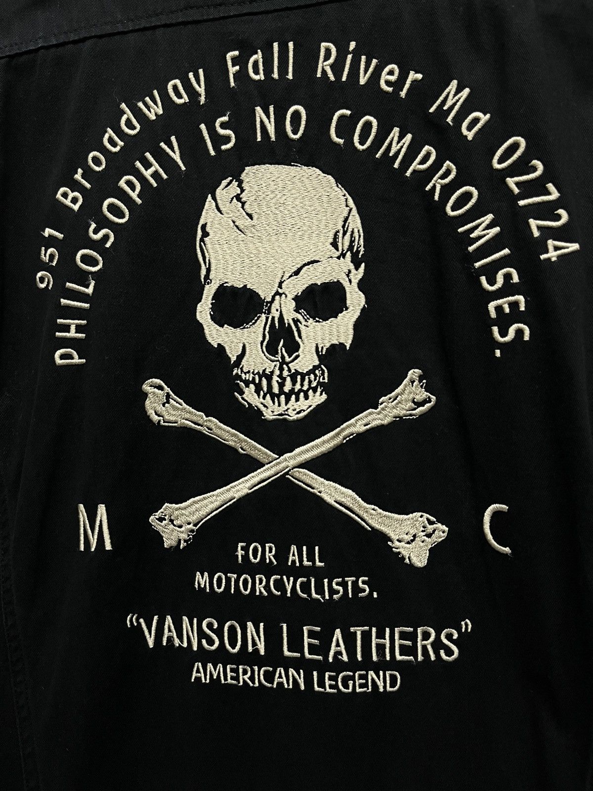 Vanson Leathers × Vintage 🔥☠️Vtg VANSON LEATHERS Crossbone Skull Cotton Slim Coverall Size US 30 / EU 46 - 3 Thumbnail
