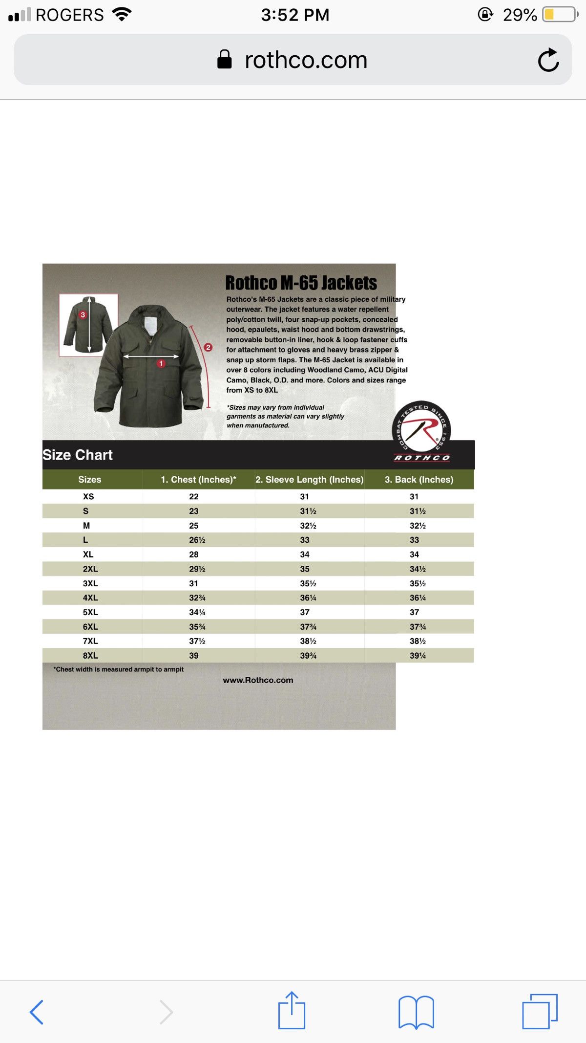 Rothco M65 Field jacket Size US XS / EU 42 / 0 - 3 Thumbnail