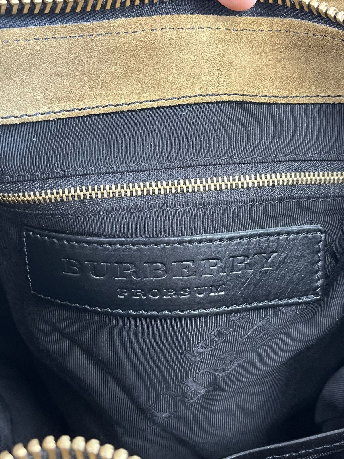 Burberry Prorsum Black Gold Leather