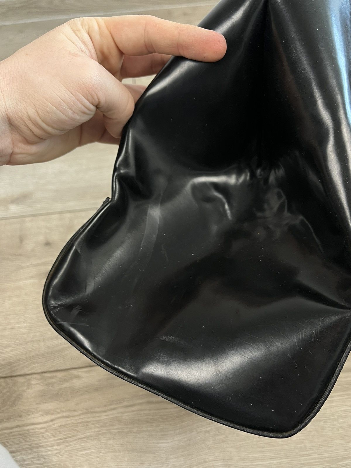 Burberry Prorsum Black Gold Leather