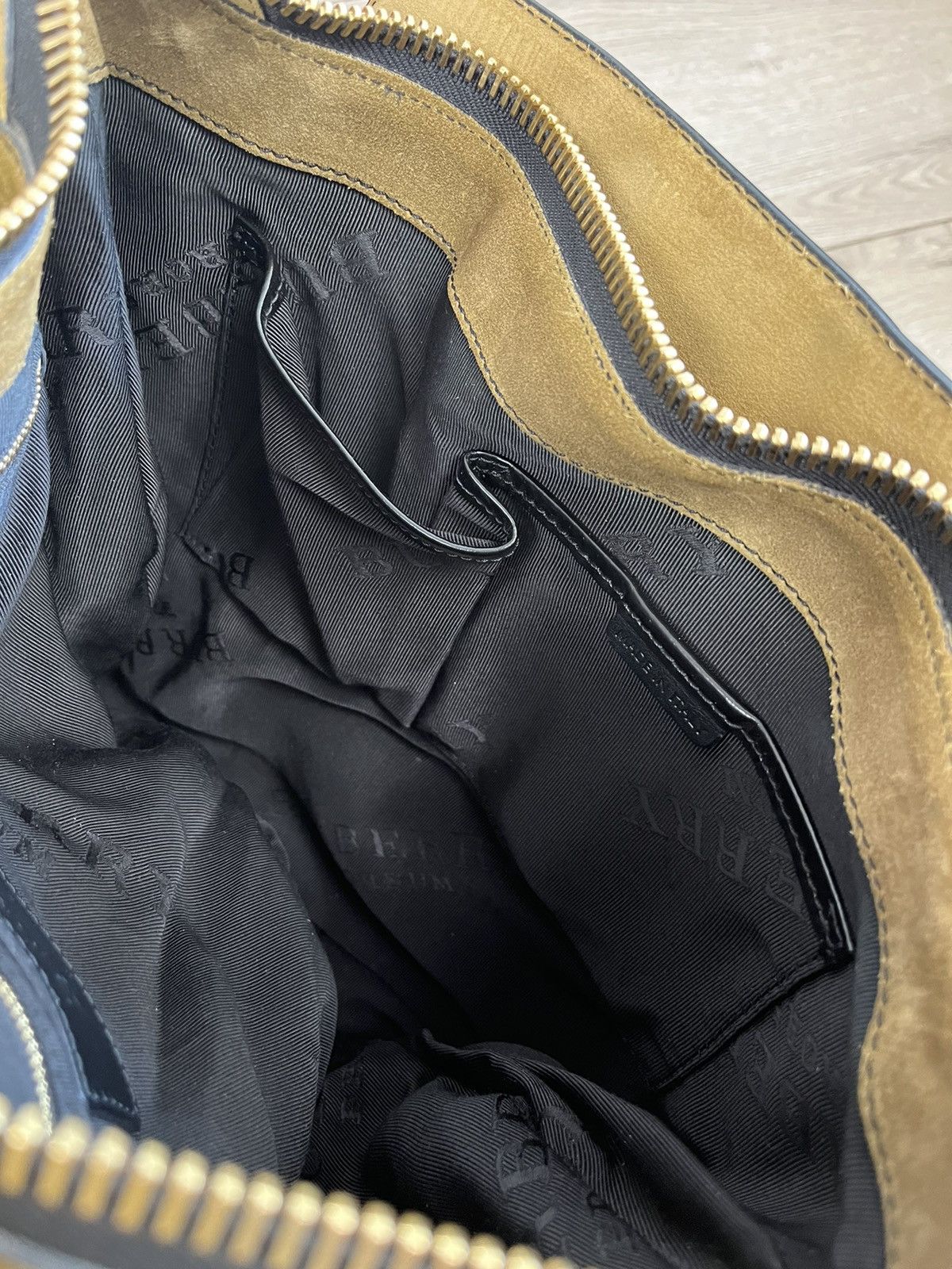 Burberry Prorsum Black Gold Leather