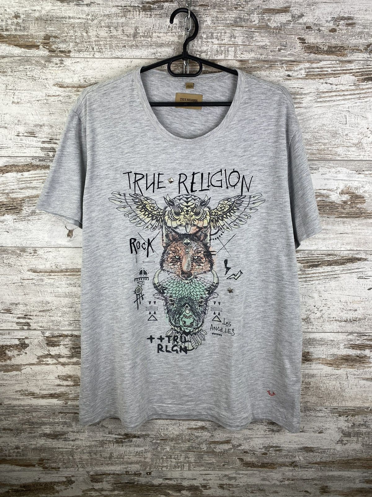True Religion × Vintage Mens Vintage True Religion Chief T Shirt y2k streetwear tee Size US XL / EU 56 / 4 - 1 Thumbnail