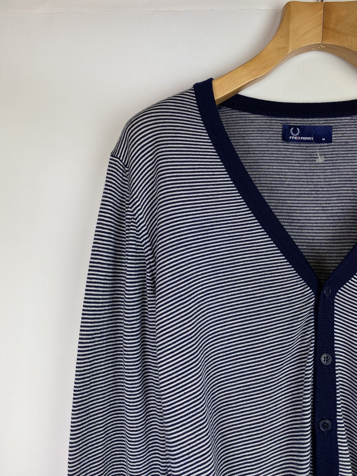 Fred Perry FP Fred Perry men’s merino wool striped cardigan sweater Size US M / EU 48-50 / 2 - 4 Thumbnail