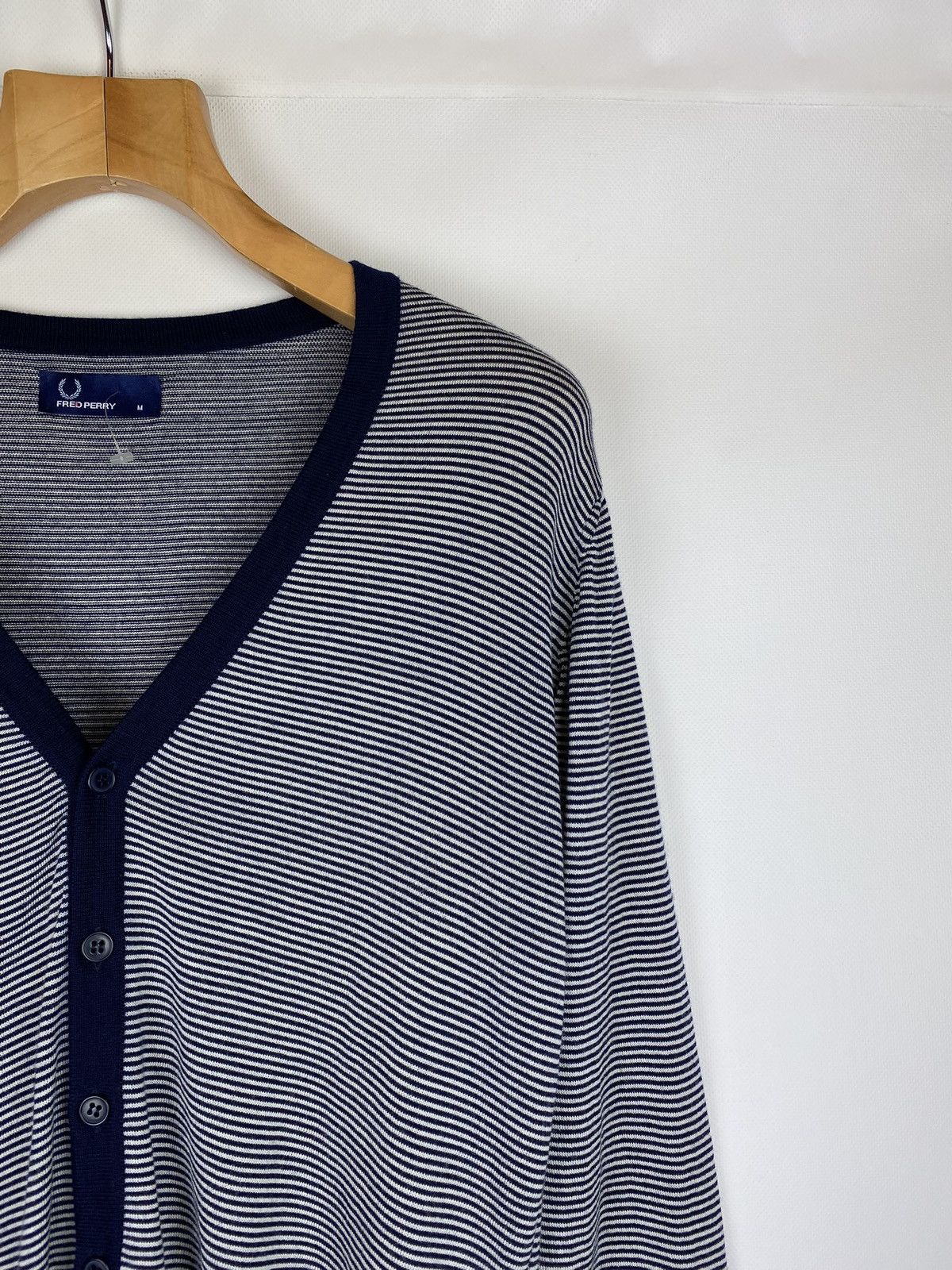 Fred Perry FP Fred Perry men’s merino wool striped cardigan sweater Size US M / EU 48-50 / 2 - 5 Thumbnail