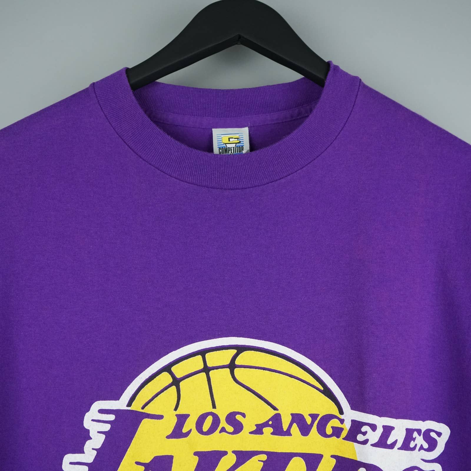 NBA × Vintage 1990s Lakers t shirt Single Stitch Size US XL / EU 56 / 4 - 5 Thumbnail