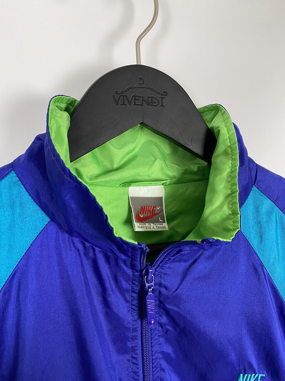 Vintage 1990’s Vintage Nike Nylon Track Top Jacket Size US L / EU 52-54 / 3 - 3 Thumbnail