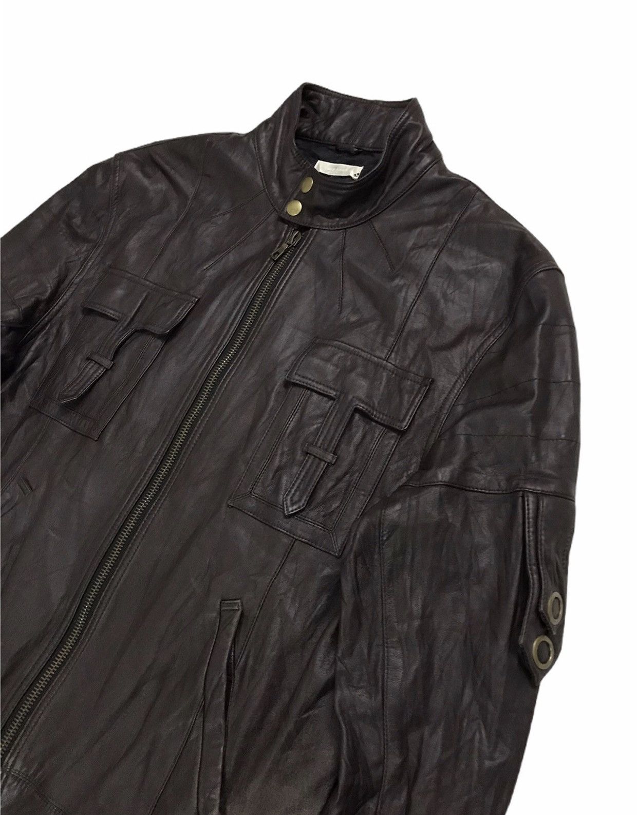 Genuine Leather × Leather × Leather Jacket Vintage ORAQLE Lamb 