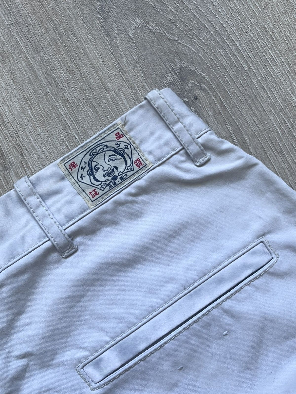 Evisu × Japanese Brand Vintage Rare Evisu White Bermuda Shorts Crème luxury Size US 34 / EU 50 - 2 Thumbnail