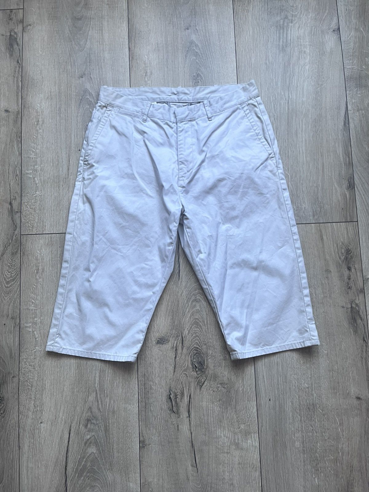 Evisu × Japanese Brand Vintage Rare Evisu White Bermuda Shorts Crème luxury Size US 34 / EU 50 - 4 Thumbnail