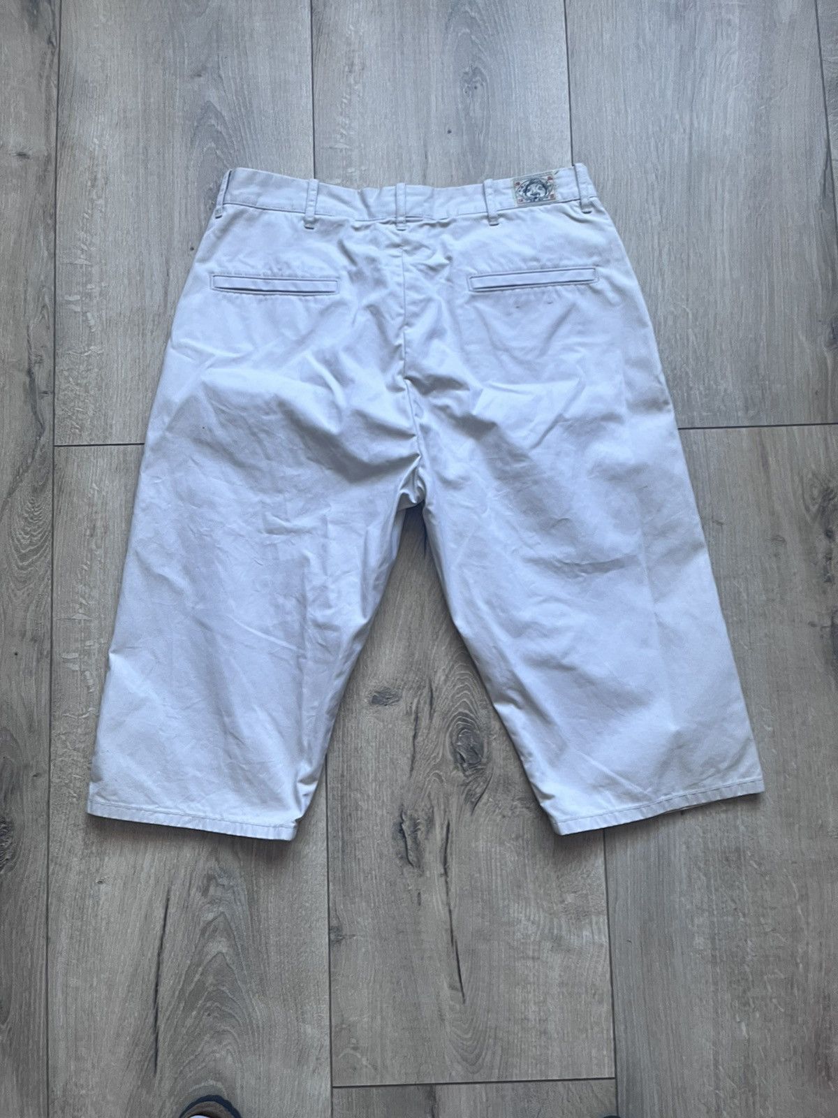 Evisu × Japanese Brand Vintage Rare Evisu White Bermuda Shorts Crème luxury Size US 34 / EU 50 - 5 Thumbnail