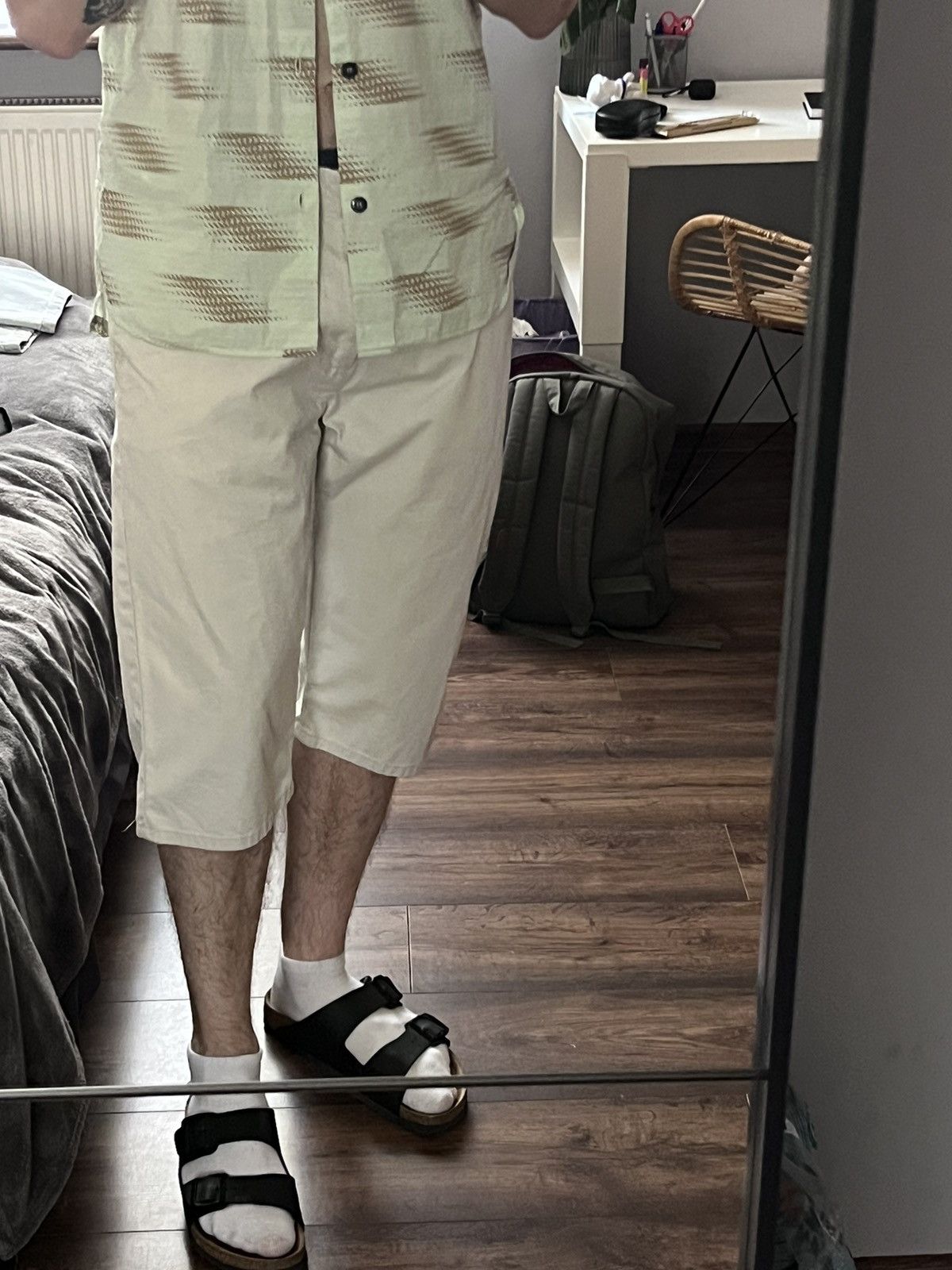 Evisu × Japanese Brand Vintage Rare Evisu White Bermuda Shorts Crème luxury Size US 34 / EU 50 - 3 Thumbnail