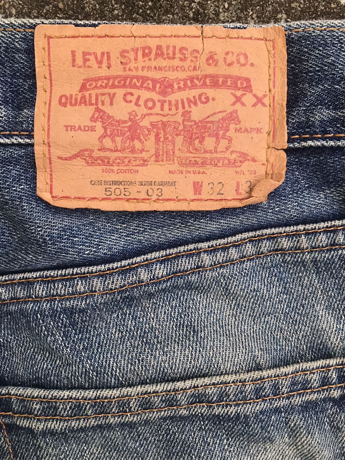 Levi's × Levi's Vintage Clothing × Vintage Rare Vintage Levis 505 Distressed Size US 34 / EU 50 - 6 Thumbnail
