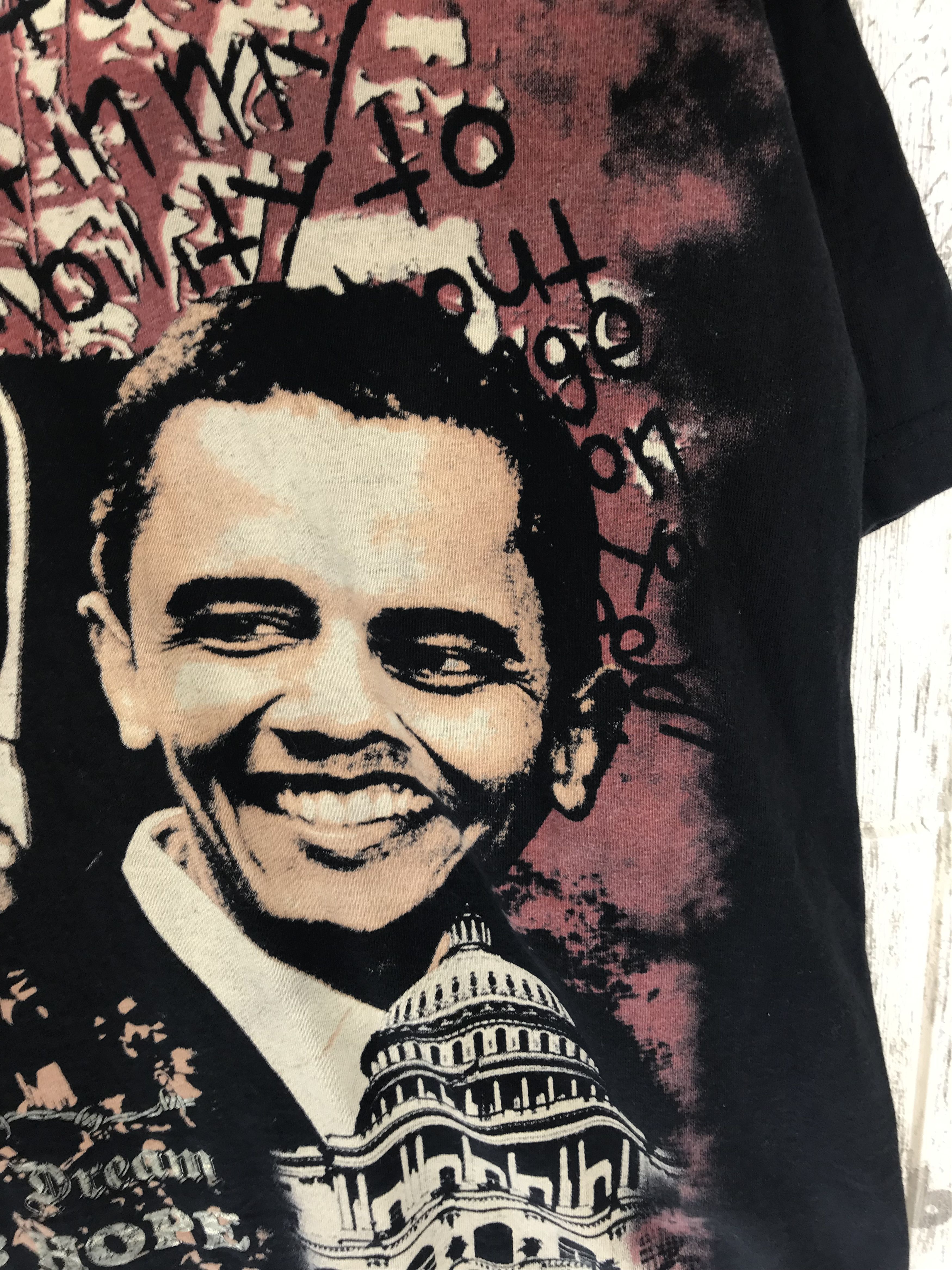 Vintage Vintage 2000s OBAMA & MARTIN LUTHER Love & Hope Shirt Size US XL / EU 56 / 4 - 5 Thumbnail