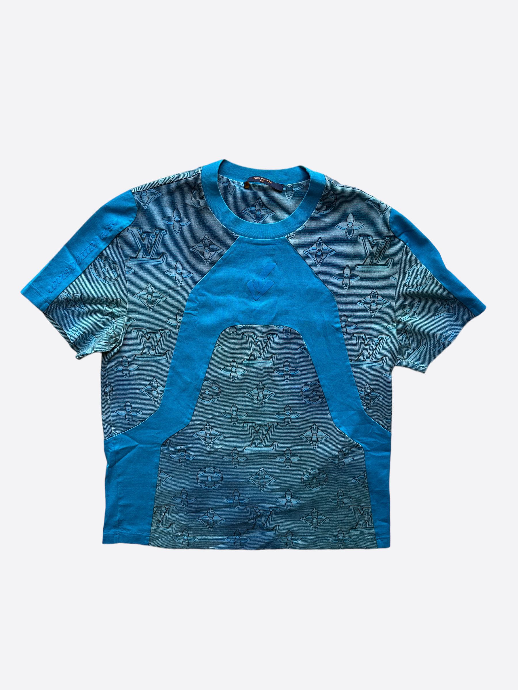 image of Louis Vuitton Blue 2054 Monogram T-Shirt, Men's (Size Small)