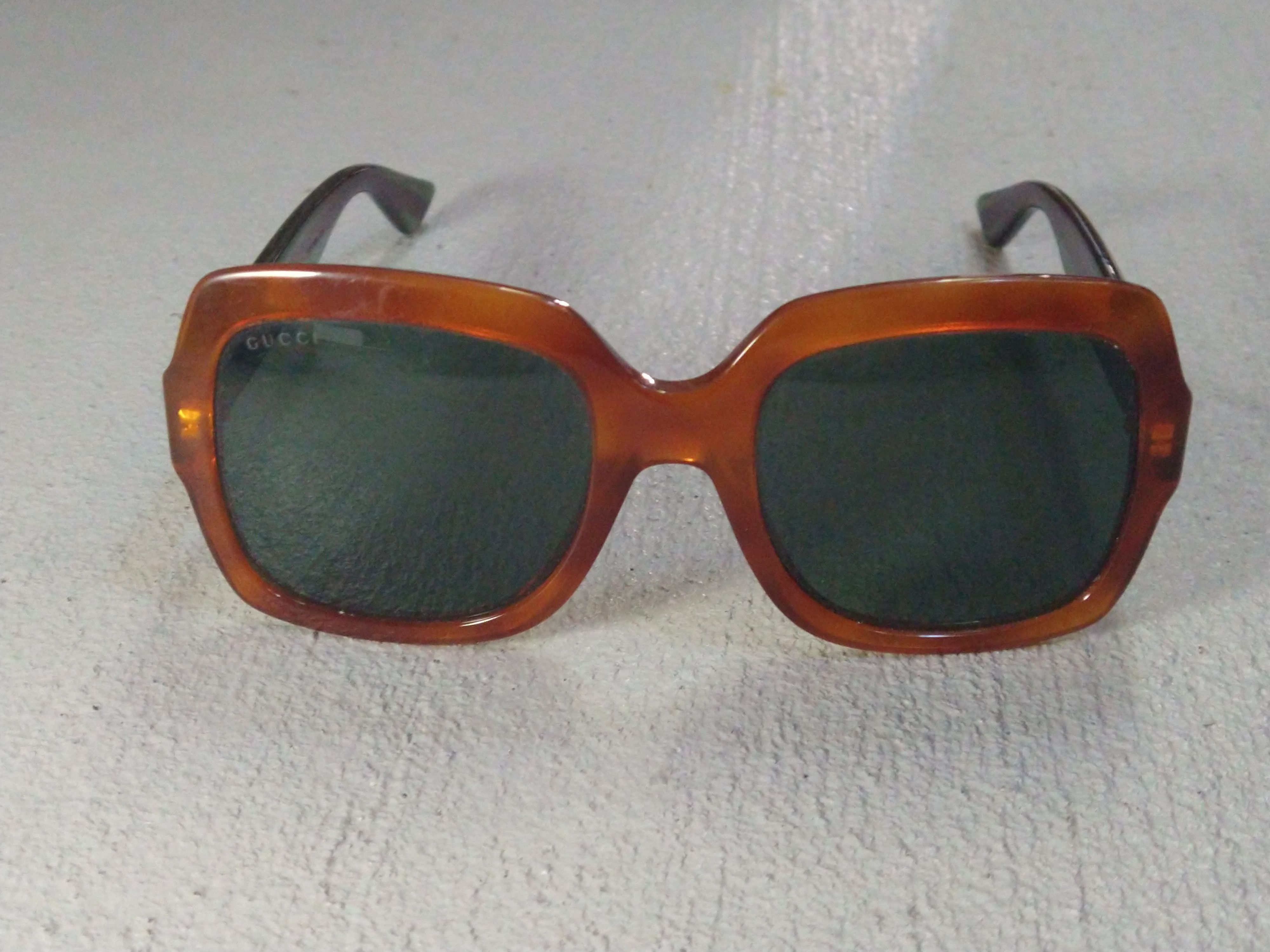 Gucci Gucci Sunglasses GG0036 Brown Tortoise Green Italy Size ONE SIZE - 3 Thumbnail