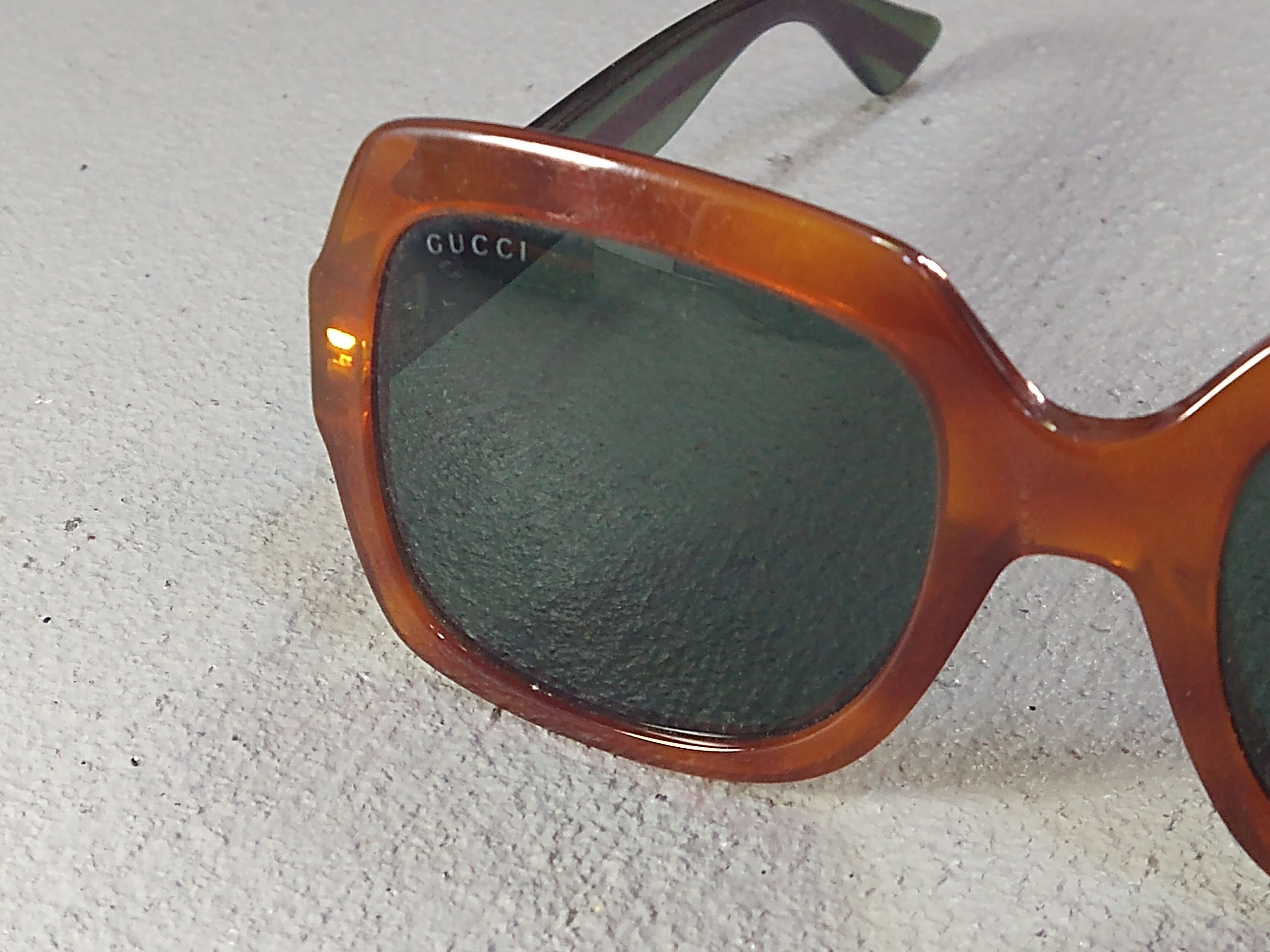 Gucci Gucci Sunglasses GG0036 Brown Tortoise Green Italy Size ONE SIZE - 4 Thumbnail