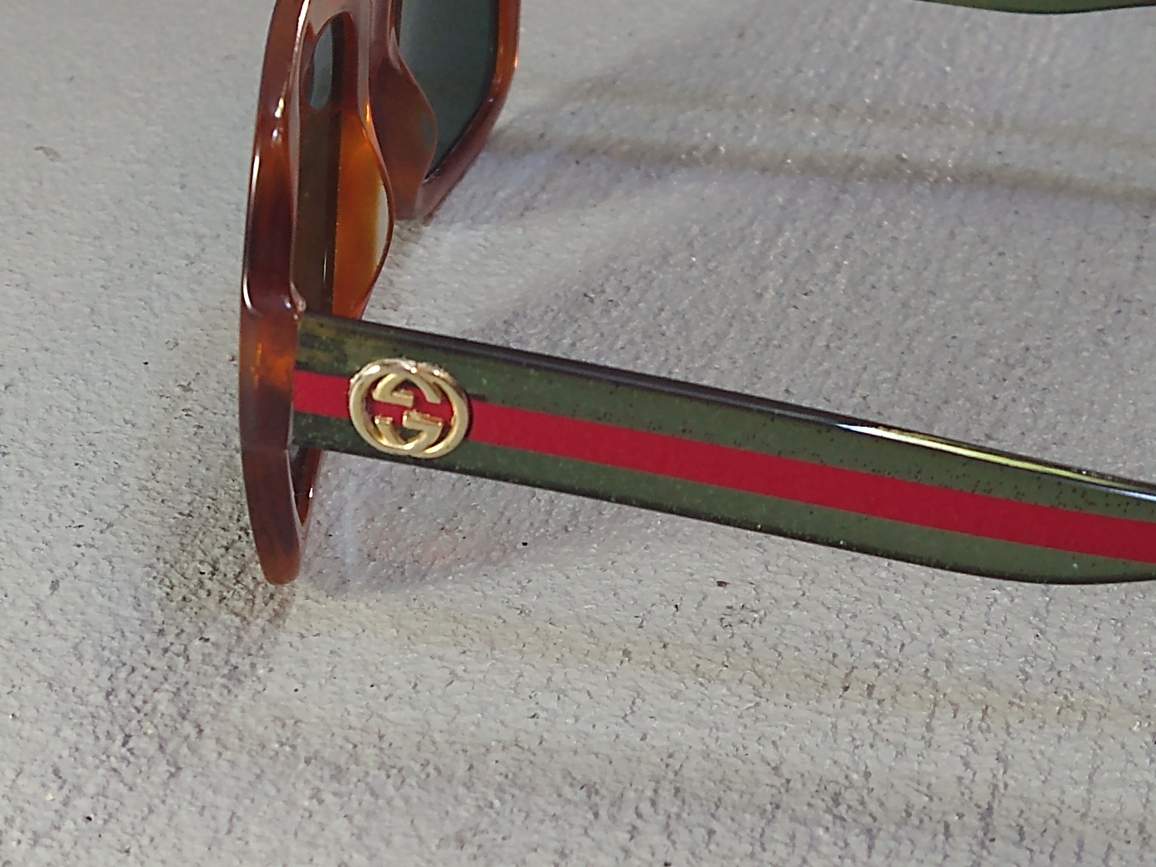 Gucci Gucci Sunglasses GG0036 Brown Tortoise Green Italy Size ONE SIZE - 7 Thumbnail