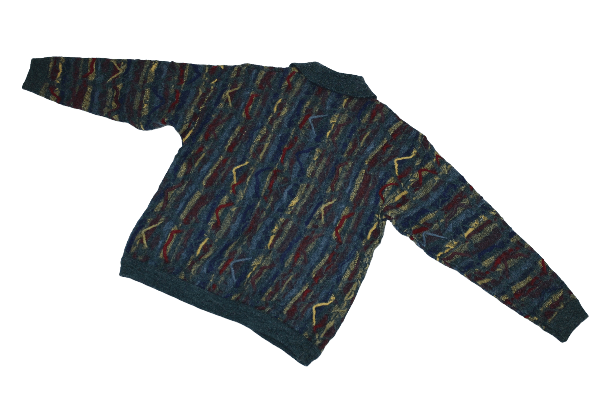 Coogi AKLANDA Australia Coloured Chunky Knit Collared Sweater Size S / US 4 / IT 40 - 9 Thumbnail