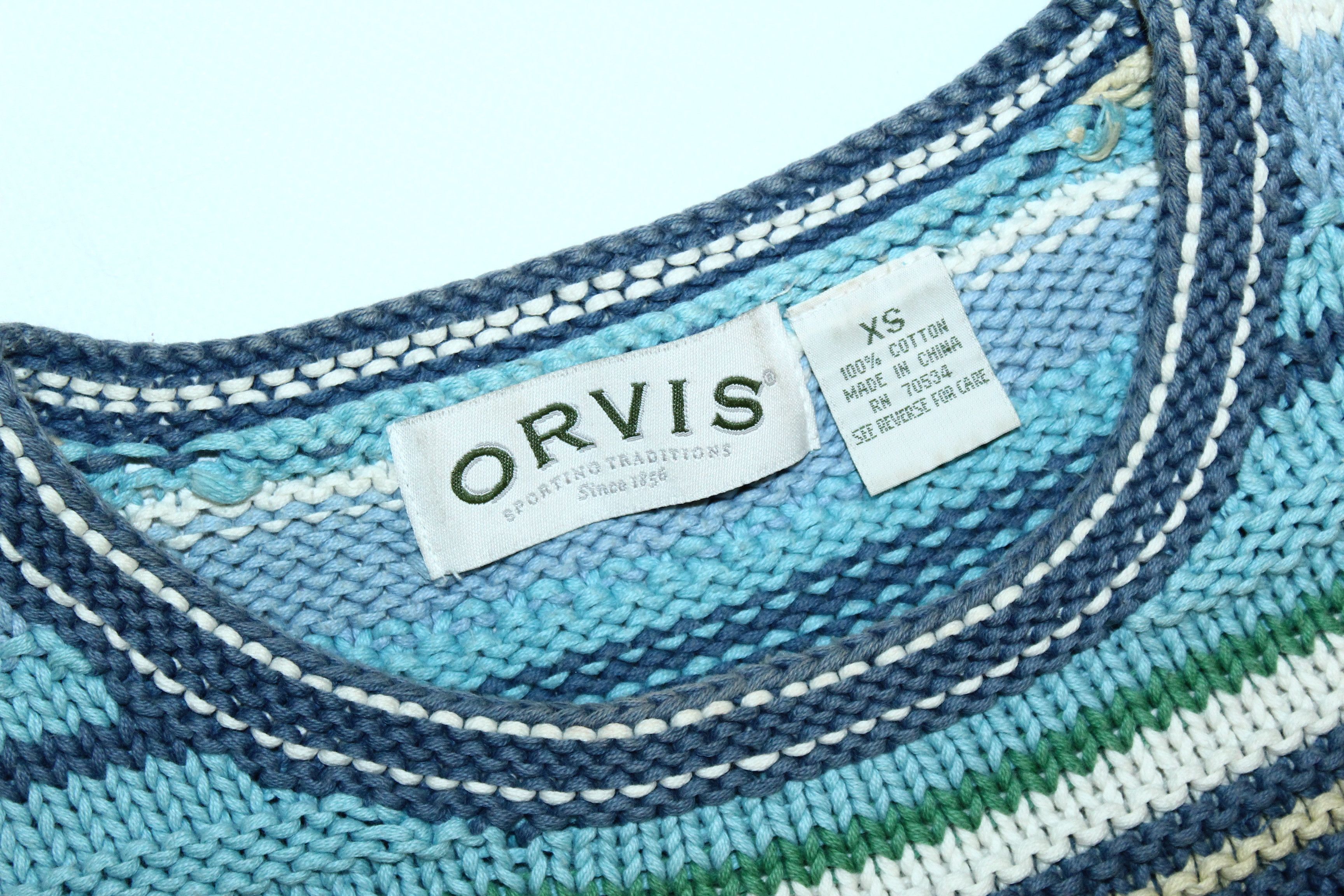 Japanese Brand Vtg ORVIS Cotton Chunky Knit Sweater Size S / US 4 / IT 40 - 2 Thumbnail