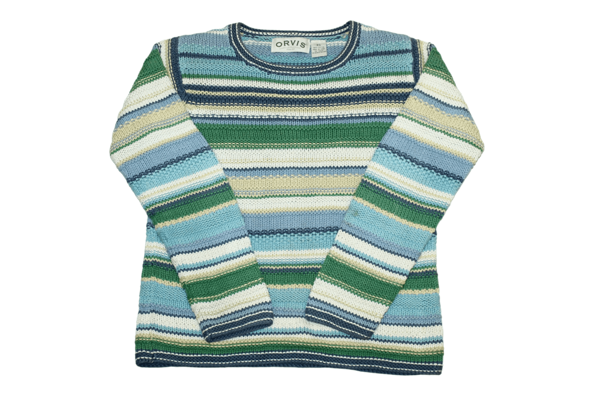 Japanese Brand Vtg ORVIS Cotton Chunky Knit Sweater Size S / US 4 / IT 40 - 1 Thumbnail