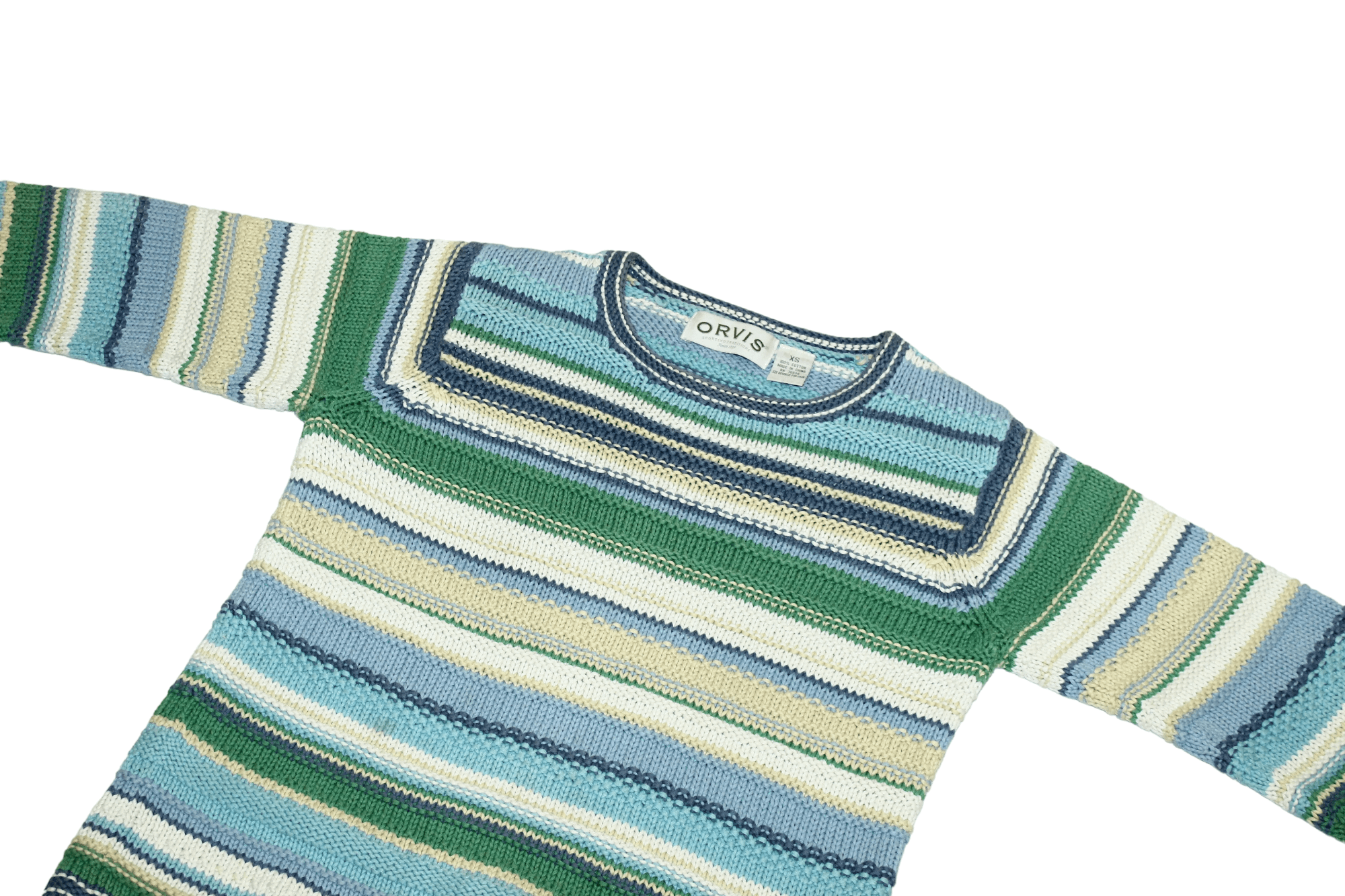 Japanese Brand Vtg ORVIS Cotton Chunky Knit Sweater Size S / US 4 / IT 40 - 3 Thumbnail