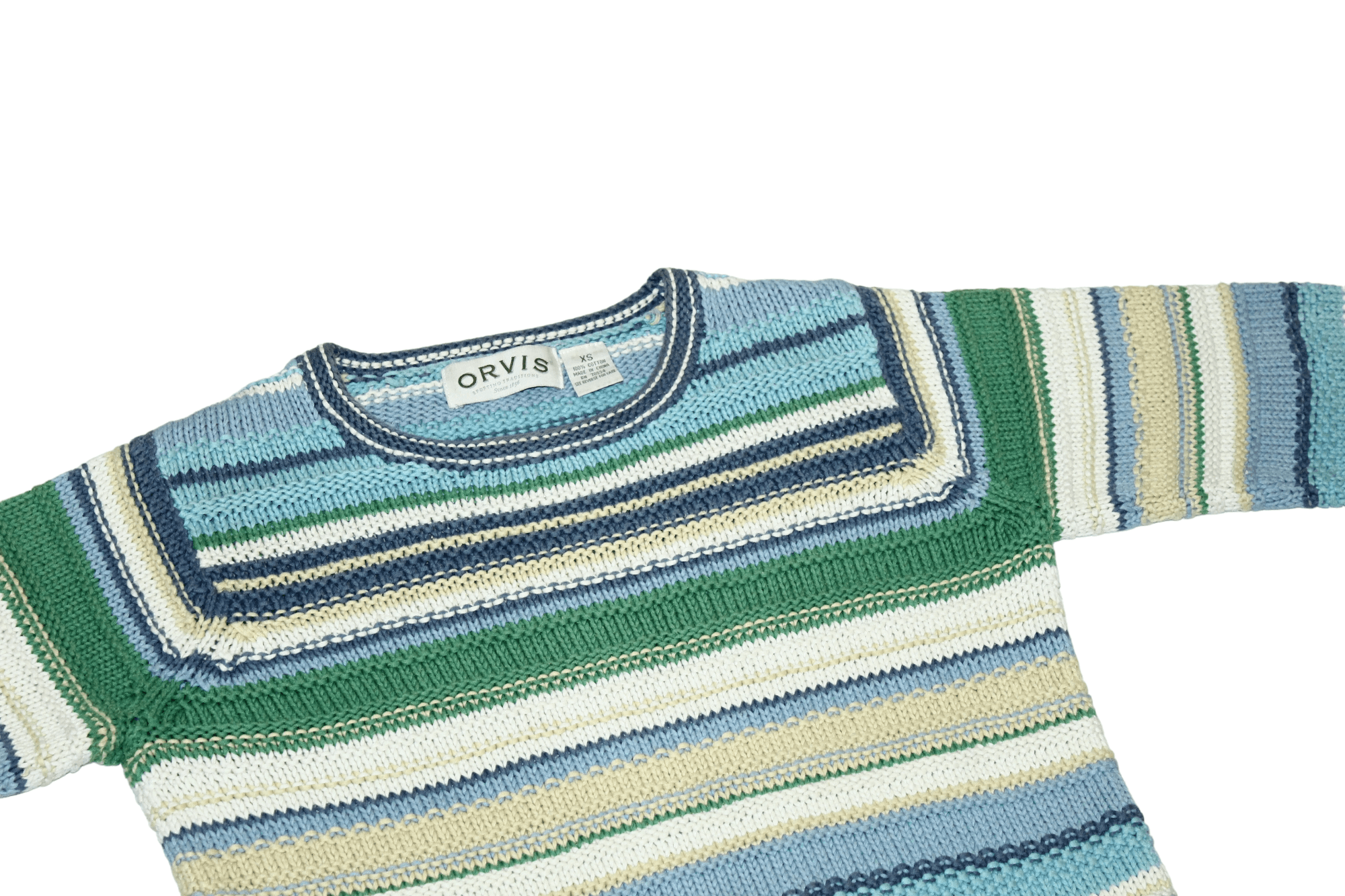 Japanese Brand Vtg ORVIS Cotton Chunky Knit Sweater Size S / US 4 / IT 40 - 9 Thumbnail