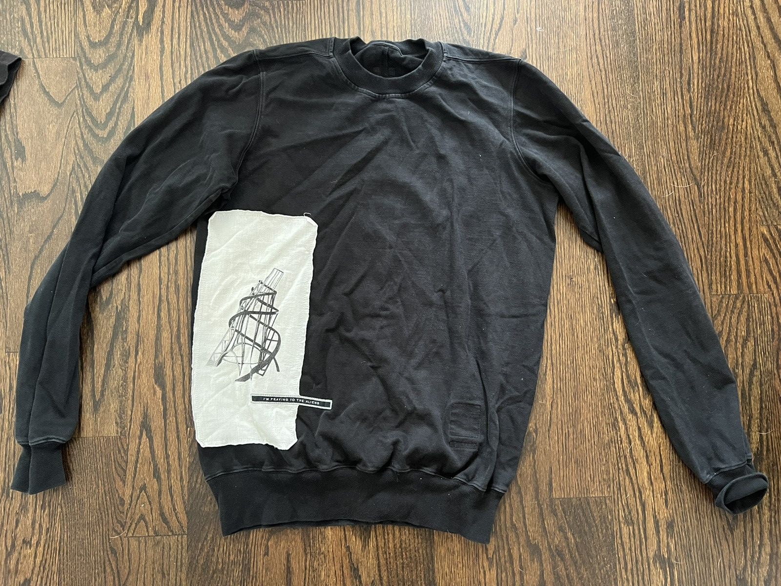 image of Rick Owens Longsleeve Tee Drkshdw in Black, Men's (Size Large)