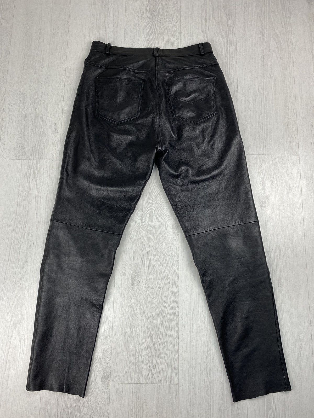 Genuine Leather Vintage Moto Leather Pants Motorcycle Y2K Alpinestars Cowboy Size US 32 / EU 48 - 3 Thumbnail