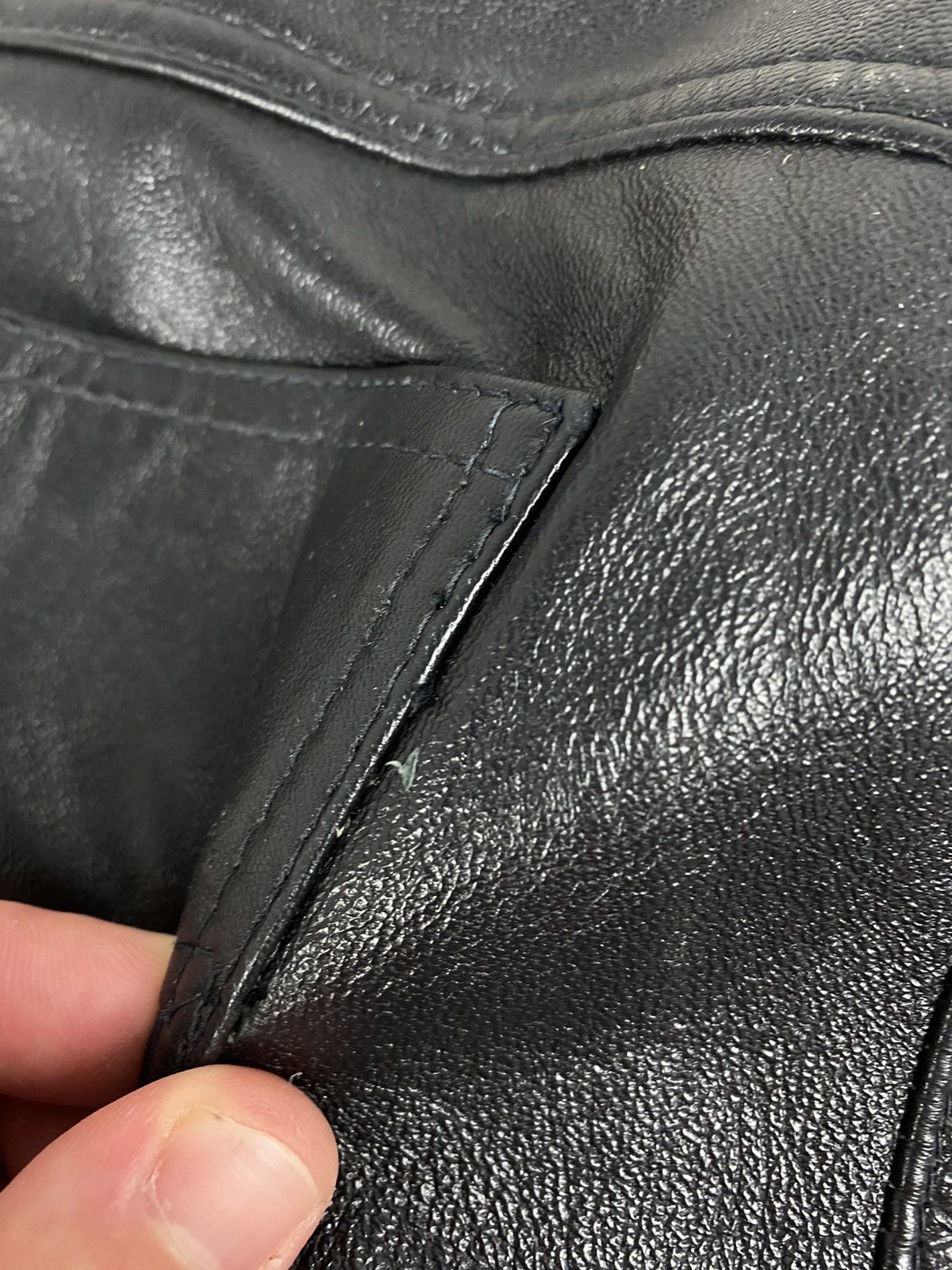 Genuine Leather Vintage Moto Leather Pants Motorcycle Y2K Alpinestars Cowboy Size US 32 / EU 48 - 5 Thumbnail