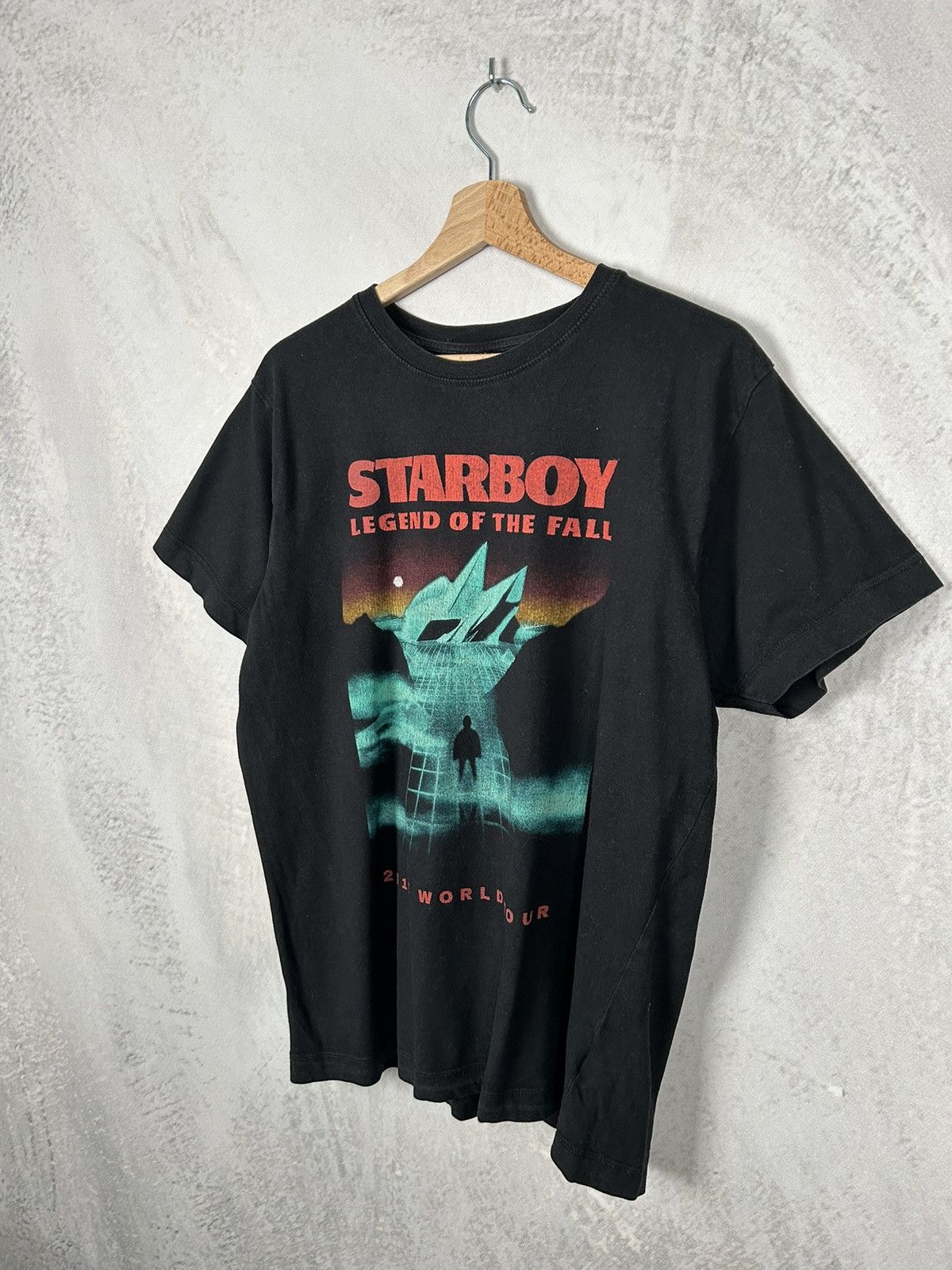 Rap Tees Vintage The Weeknd Starboy XO Tour Graphic Rap Tee Hype Size US M / EU 48-50 / 2 - 2 Thumbnail