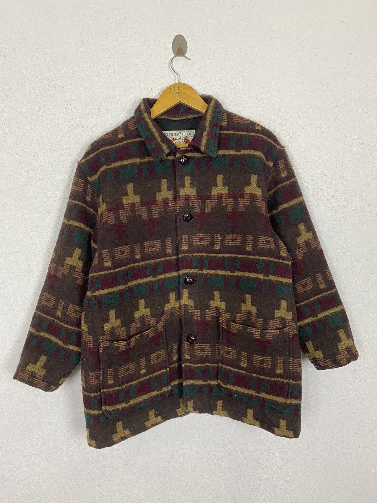 Vintage VTG KENTUCKY CARDINAL NAVAJO OVERSIZED MEN’S COAT - GK118 Size US M / EU 48-50 / 2 - 2 Thumbnail