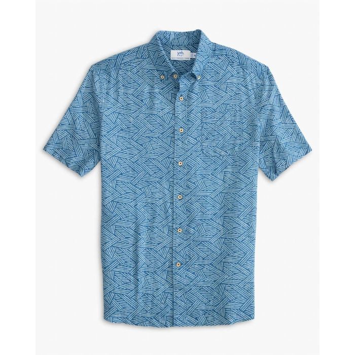 Southern Tide Men's Beach Ready Printed Button-Down Collared Shirt ...