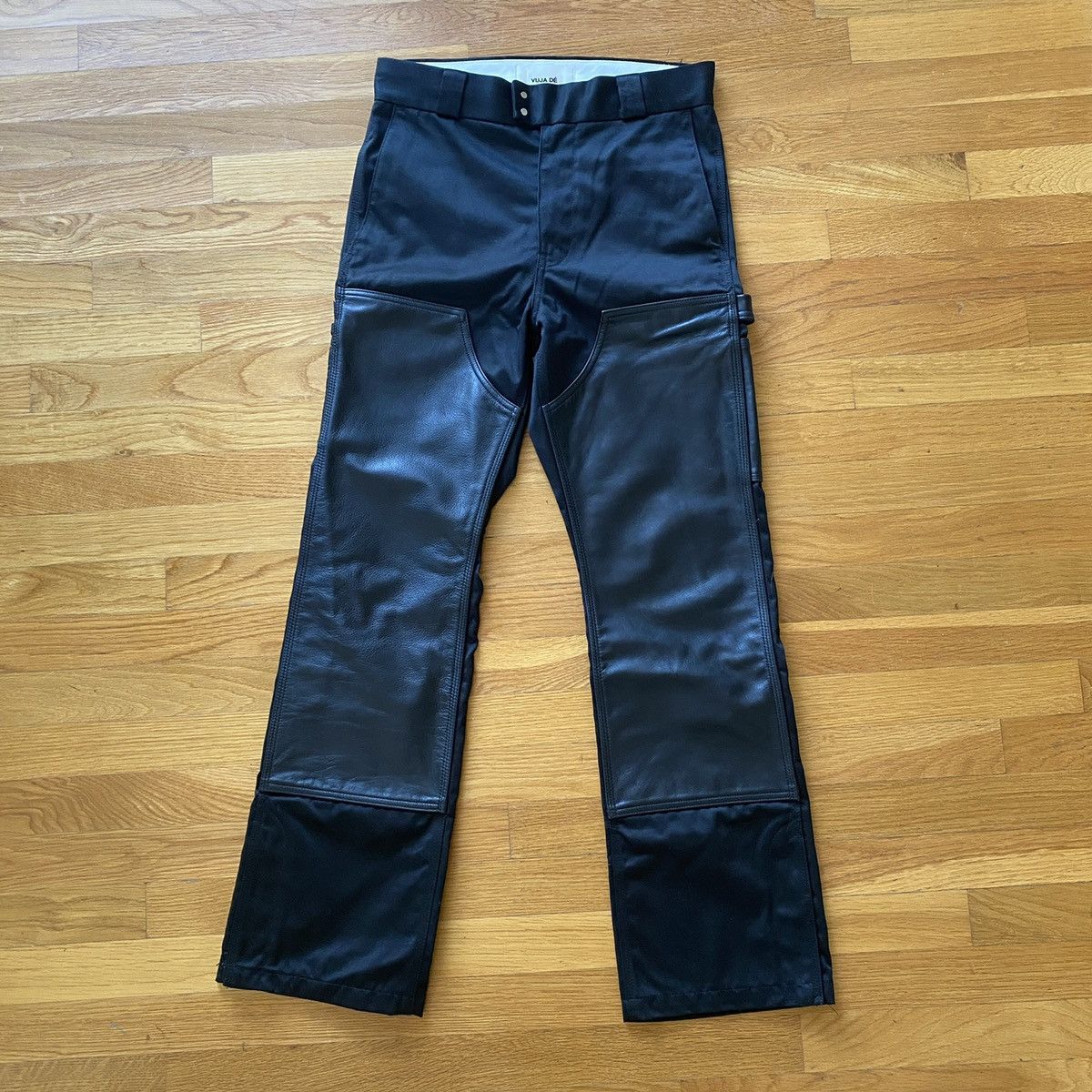 Vuja De Vuja De Adagio Leather Double Knee Pants | Grailed