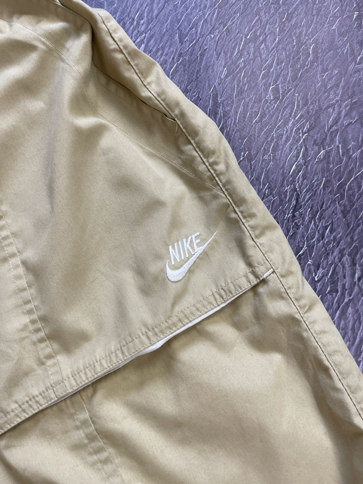 Nike Nike vintage y2k beige shorts drill swoosh logo embroidered Size US 32 / EU 48 - 8 Thumbnail